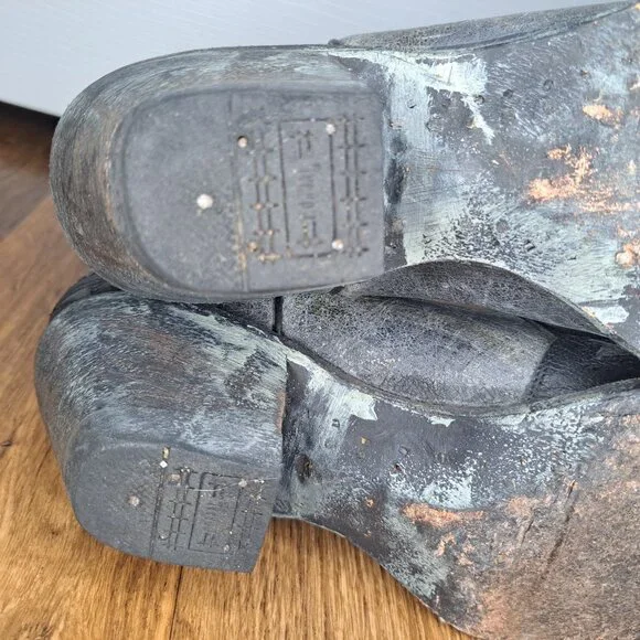 Corral Distressed Black Embellished Cowboy Boots Size 8.5 - Picture 5 of 7